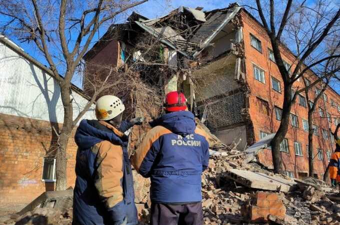 В Черногорске, Хакасия, произошло обрушение части общежития