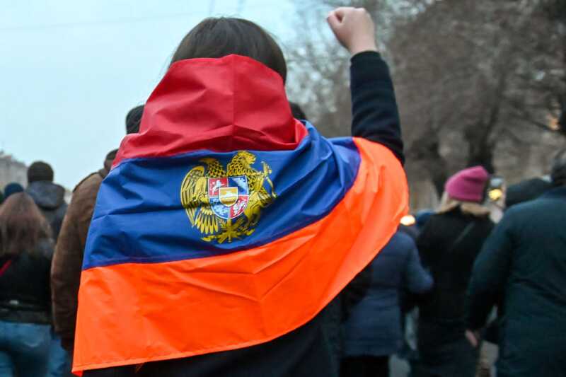 В Ереване переселенцы из Нагорного Карабаха организовали протестную акцию