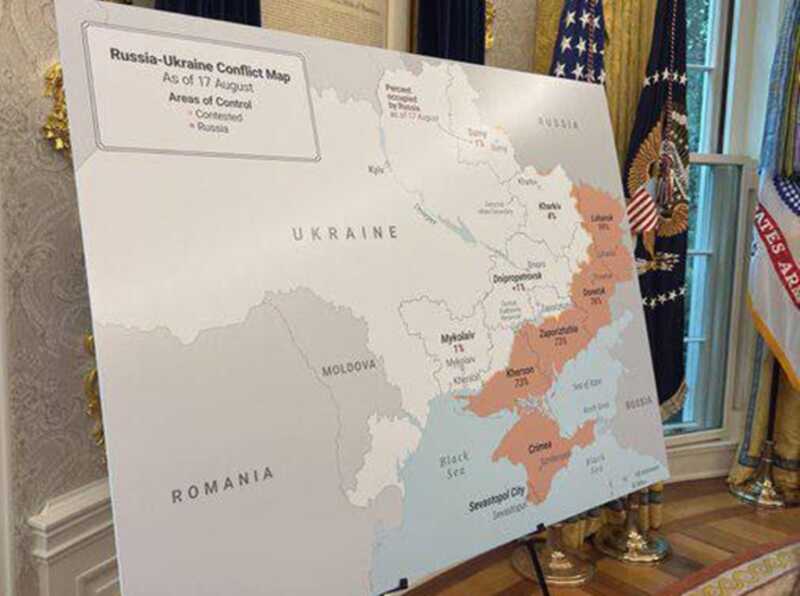 В Овальном кабинете Трампа показывали карту Украины перед встречей с Зеленским